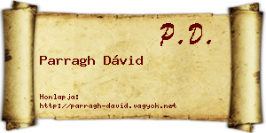 Parragh Dávid névjegykártya